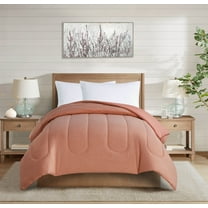 Mainstays Super Soft Microfiber Reversible Comforter, Twin-XL, Terracotta Dream, 1 Piece