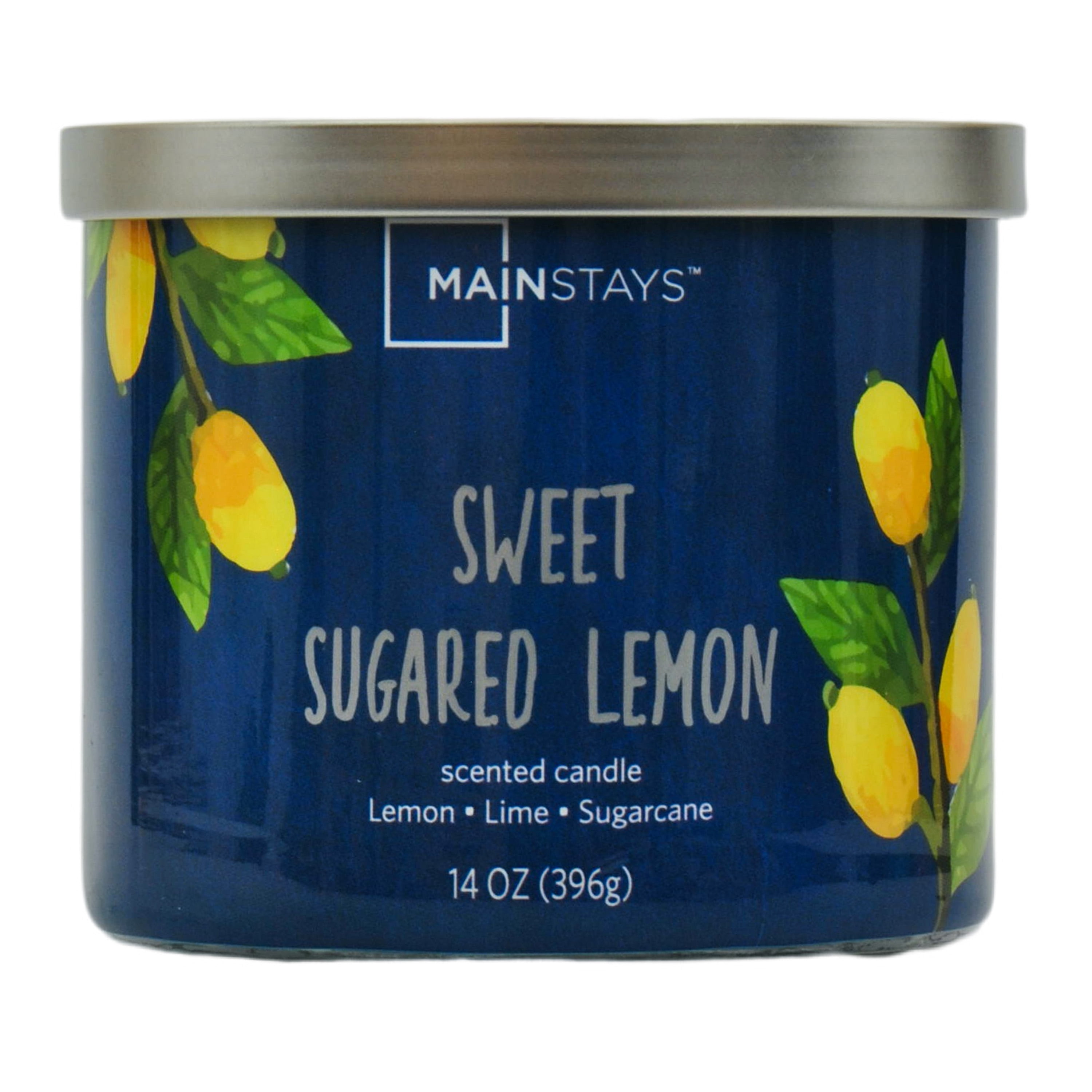 Mainstays Sweet Sugared Lemon 3Wick Candle, 14 Ounce