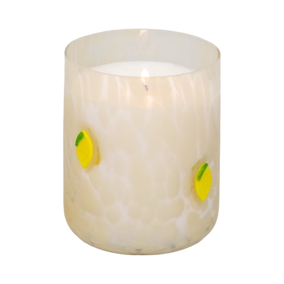 Mainstays 1-Wick Art Glass Scented Jar Candle, Sweet Sugared Lemon, 8.5 oz.