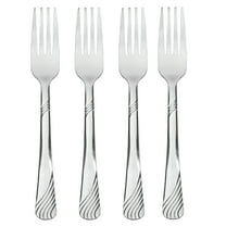 Mainstays Swirl Stainless Steel Dinner Fork Set, 4 Piece