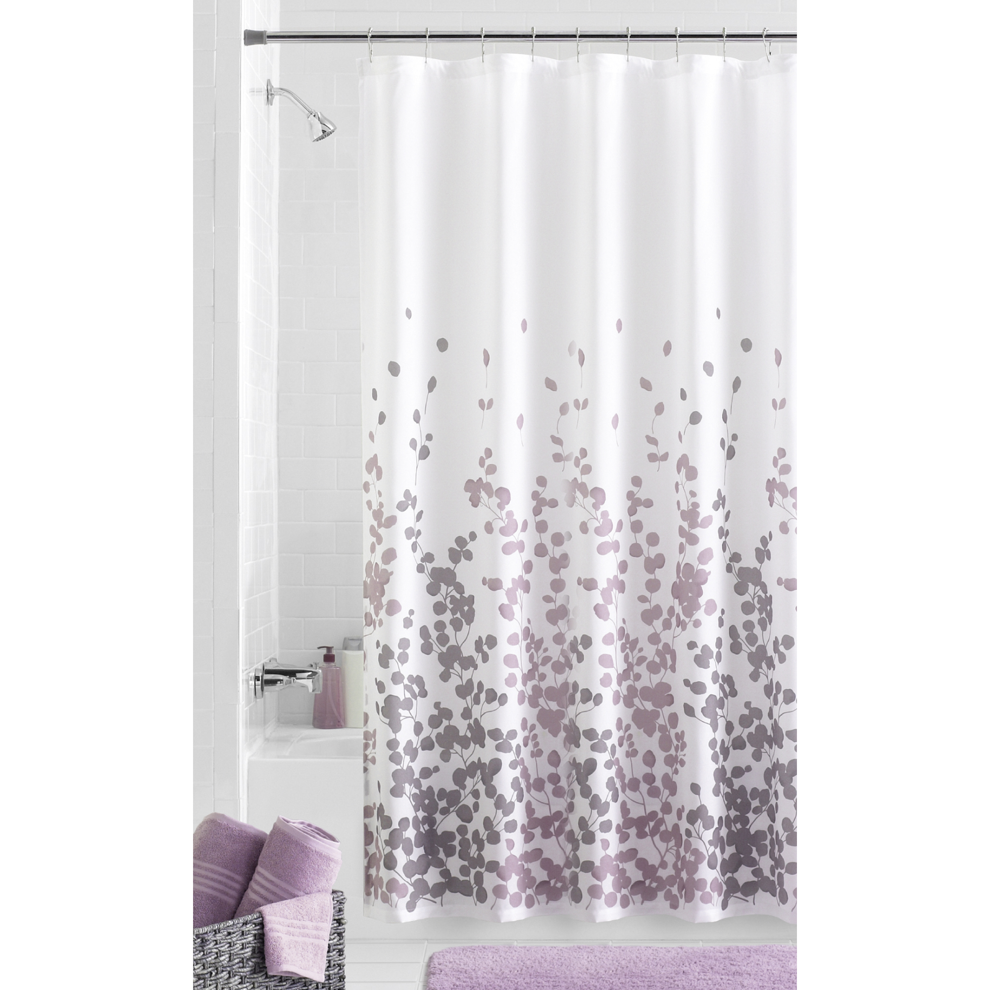 Mainstays Sylvia Fabric Shower Curtain - Walmart.com