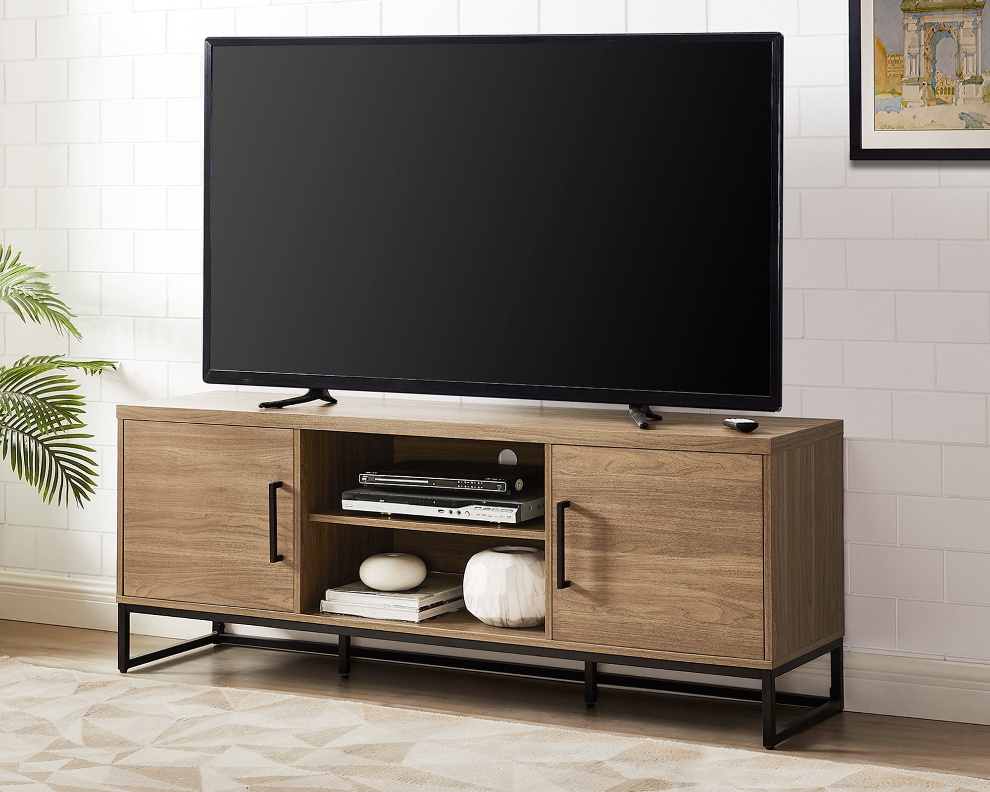 Mainstays TV Stand with Adjustable Shelf for TVs up to 70", Canyon