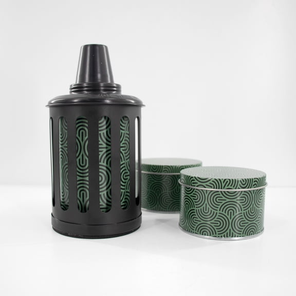 Mainstays Tabletop Torch & Citronella Candle Set | Outdoor Citronella | 3 Pieces | Up to 15 Hours Burn Time | Mosquito