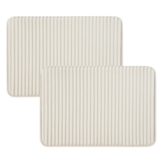 Mainstays Tan 2-Piece Performance Foam 20"x 32" Bath Rug Set