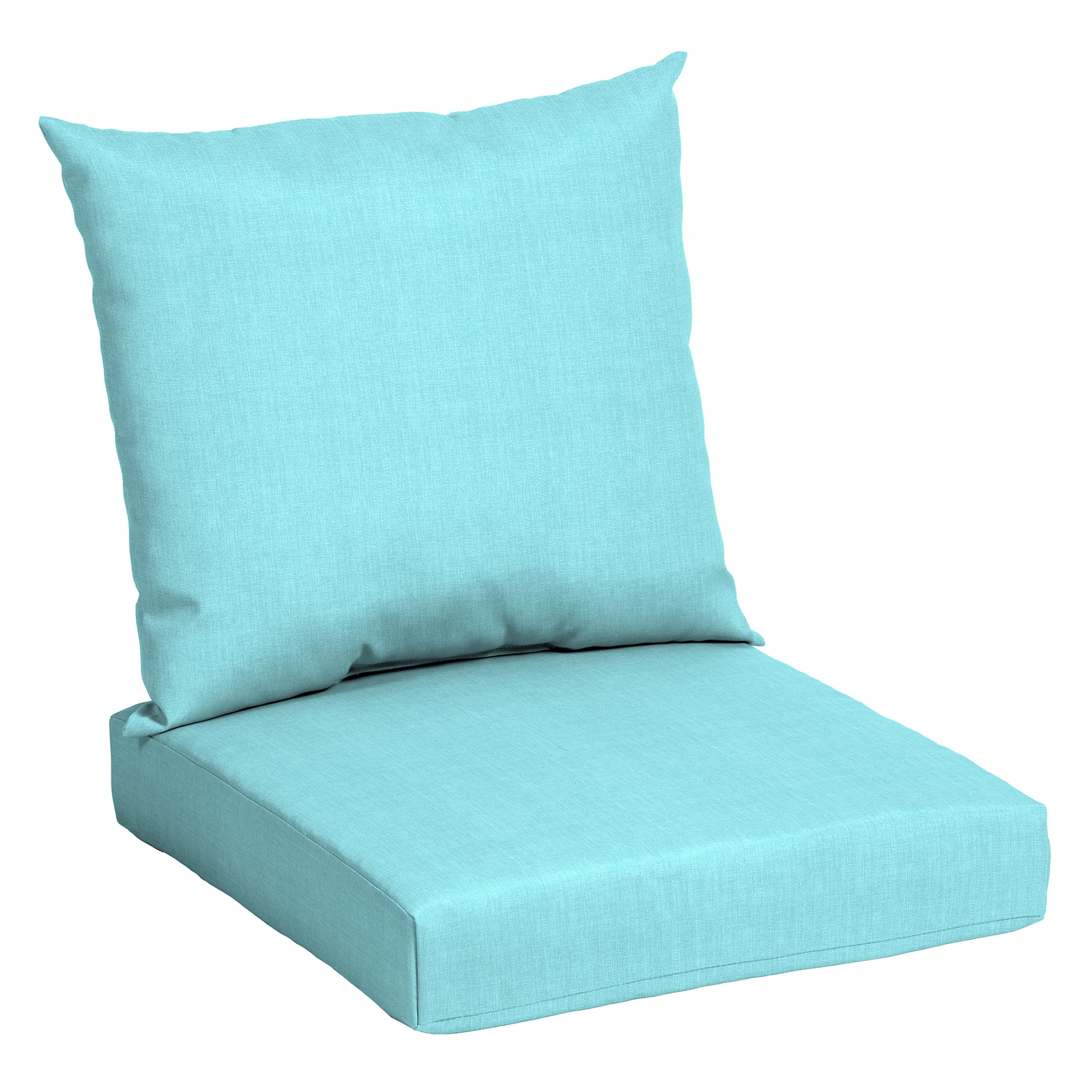 Mainstays Teal 45 x 22.75 in. Outdoor Patio 2 Piece Deep Seat Cushion Walmart