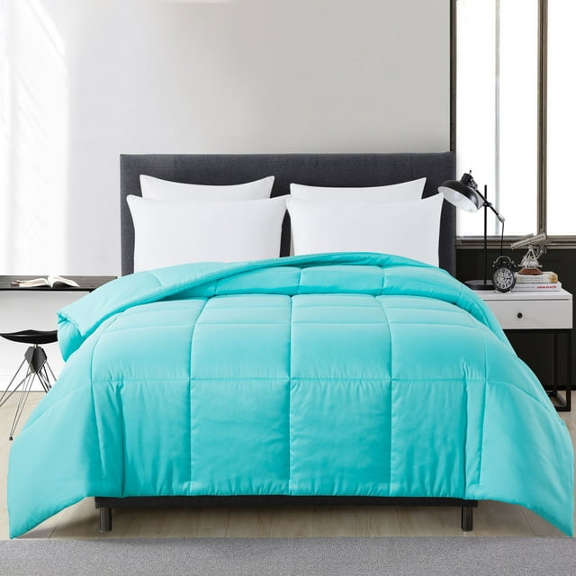 Mainstays Teal Hypoallergenic Down Alternative Comforter, Full/Queen