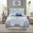 thumbnail image 1 of Mainstays Teal Medallion 8-Piece Bed in a Bag Comforter Set with Sheets, TwinTwin XL, 1 of 11