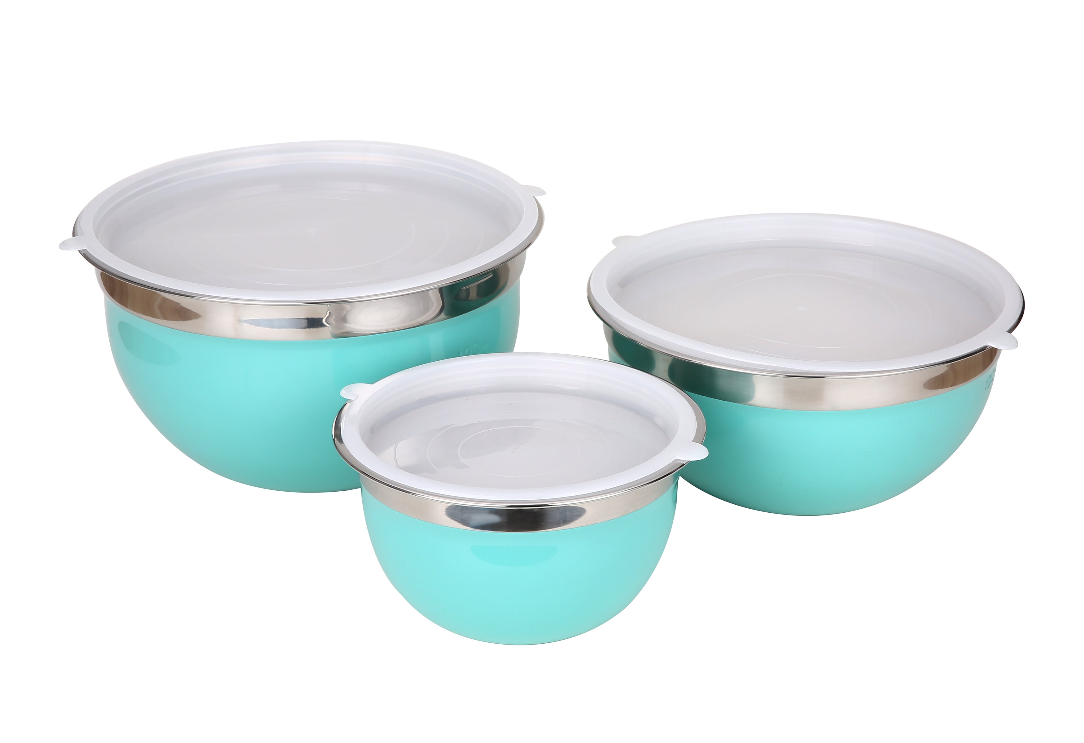 Mainstays Mixing Bowl Set, 3 Piece, Assorted Sizes, White