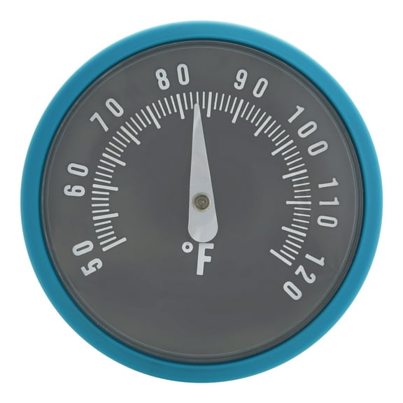 Mainstays Teal Top Dial Thermometer for Pools & Spas - 3.2 in. x 3.2 in. x 4.4 in. - Analog