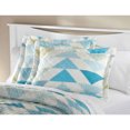 Mainstays Teal Triangle King Pillow Sham