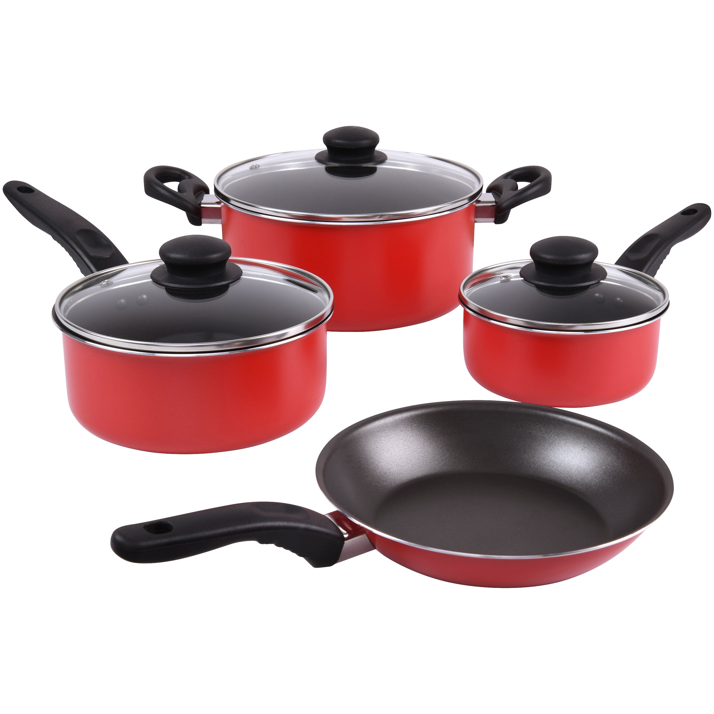 our goods Non-Stick Cookware Set - Scarlet Red - Shop Cookware