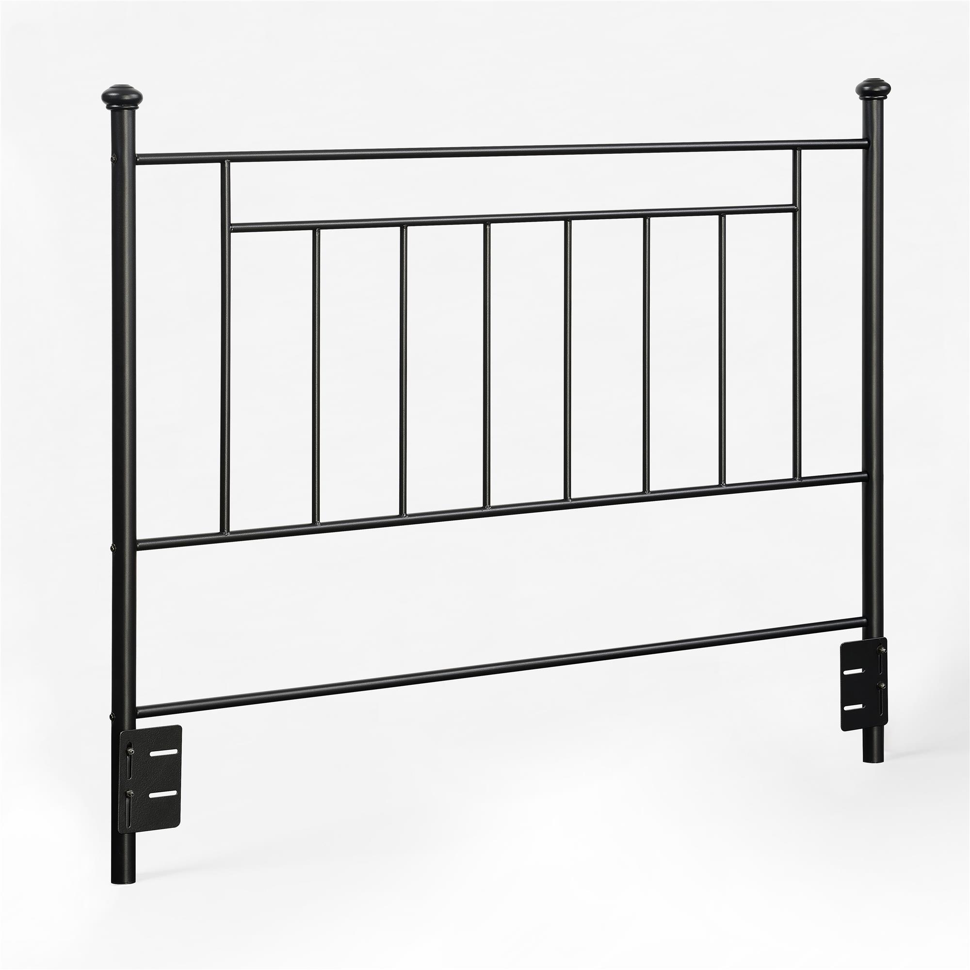 Mainstays Full/Queen Metal Headboard with Delicate Detailing, Black