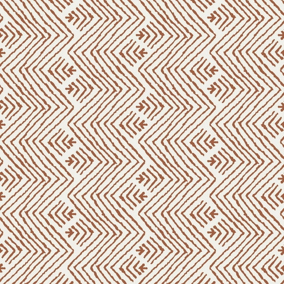 Mainstays Terracotta Boho ZigZag, Peel and Stick Wallpaper 13.35 Sq. Ft.
