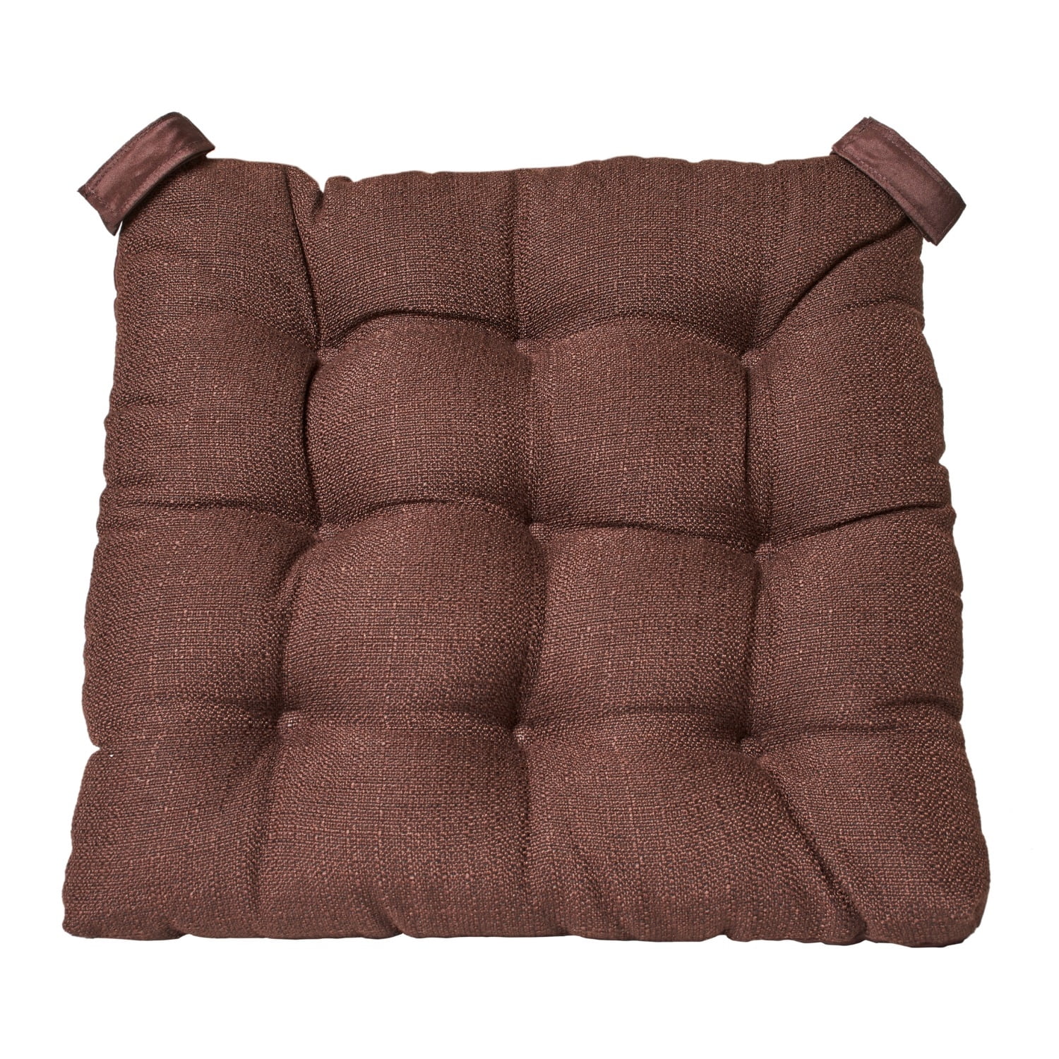 Mainstays Textured Chair Cushion, Rich Black, 1-Piece, 15.5 L x 16 W 