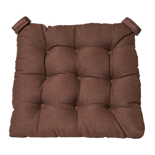 Mainstays Textured Chair Cushion, Brown, 1Piece