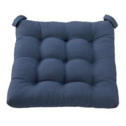 Mainstays Textured Chair Cushion, Navy, 1-Piece, 15.5" L x 16" W