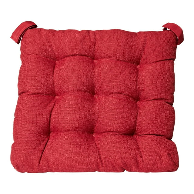 Mainstays Textured Chair Cushion, Red Sedona, 1Piece, 15.5" L x 16" W