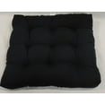 Mainstays Textured Chair Cushion, Rich Black, 1Piece, 15.5" L x 16" W