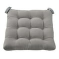 thumbnail interactive-video image 1 of Mainstays Textured Chair Seat Pad (Chair Cushion), Gray Color, 1-Piece, 15.5" x 16", 1 of 6