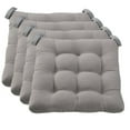 thumbnail image 1 of Mainstays Textured Chair Seat Pad (Chair Cushion), Gray Color, 4-Piece Set, 15.5" x 16", 1 of 6