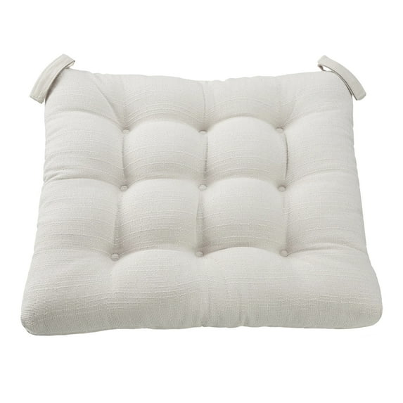 Mainstays Textured Chair Seat Pad (Chair Cushion), Silver Color, 1-Piece, 15.5" x 16"