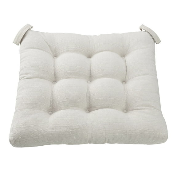 Mainstays Textured Chair Seat Pad (Chair Cushion), Silver Color, 1-Piece, 15.5" x 16"