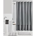 thumbnail image 1 of Mainstays Textured Grey 15 Piece Shower Curtain & Rug Bath Set, 70x 72, Grey, 1 of 6