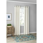 Mainstays Textured Solid Blackout Grommet Curtain Panel Pair, Set of 2, Ivory, 37"W x 84"L