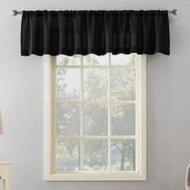 Mainstays Textured Solid Curtain Single Panel, 56" x 17", Black
