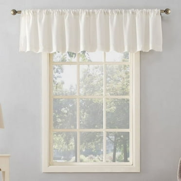 Mainstays Textured Solid Curtain Single Panel, 56" x 17", Cream