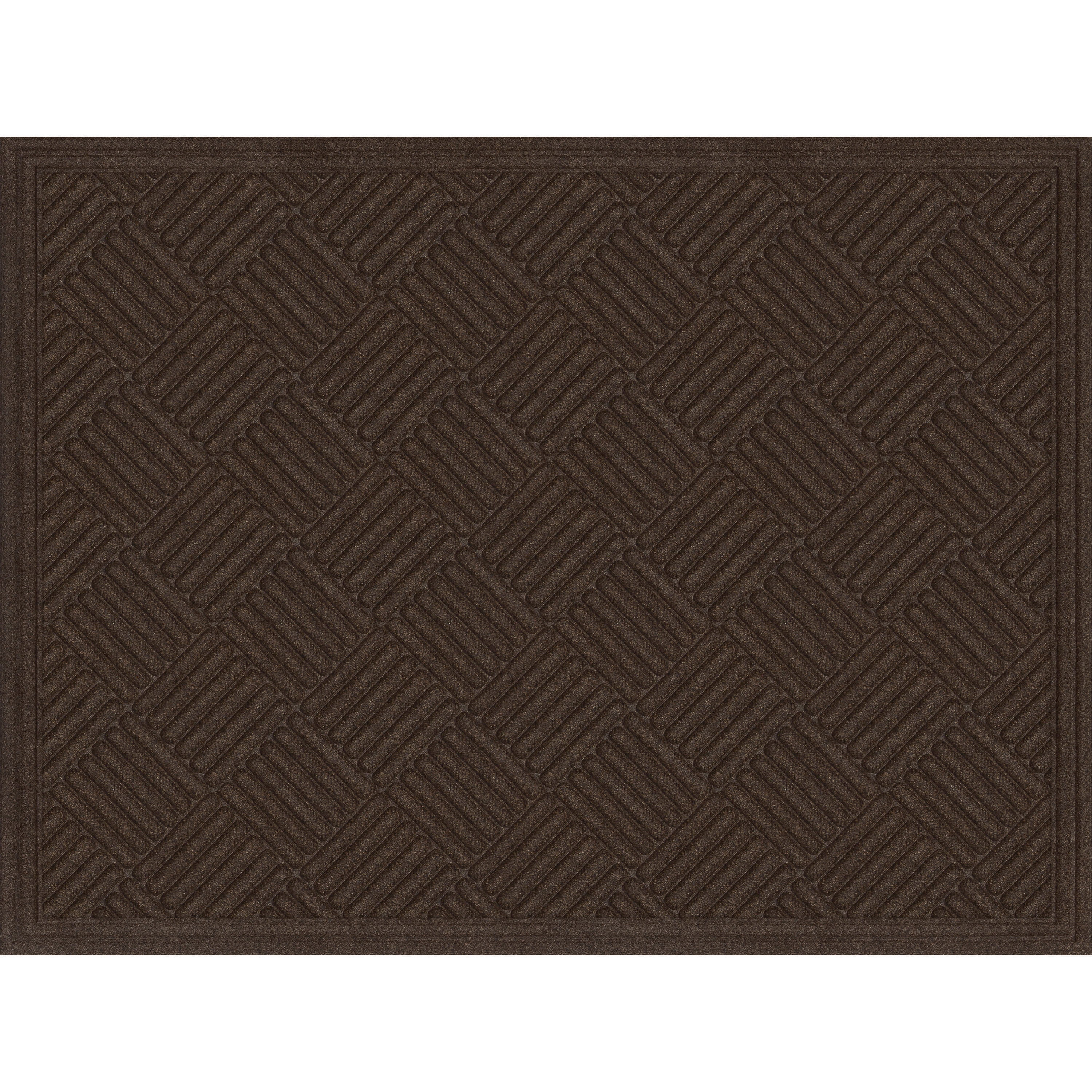 Mainstays Textures Blocks Polyester And Rubber Backed Doormat 3 X 4