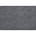 thumbnail image 1 of Mainstays Textures Crosshatch Polyester and Rubber Backed Doormat, 2' x 3', Smoke, 1 of 11
