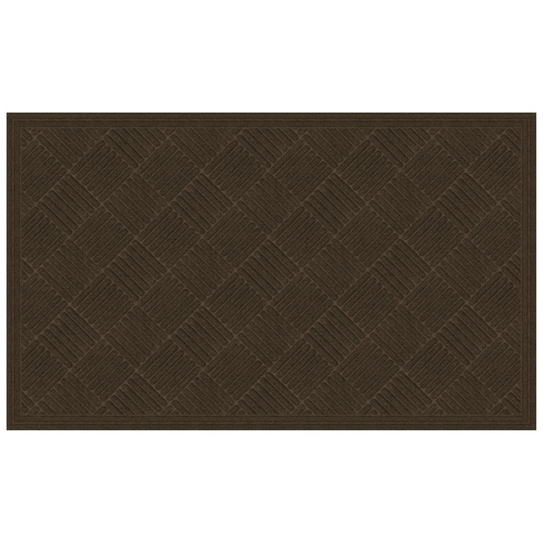 Mainstays Textures Crosshatch Polyester and Rubber Backed Doormat