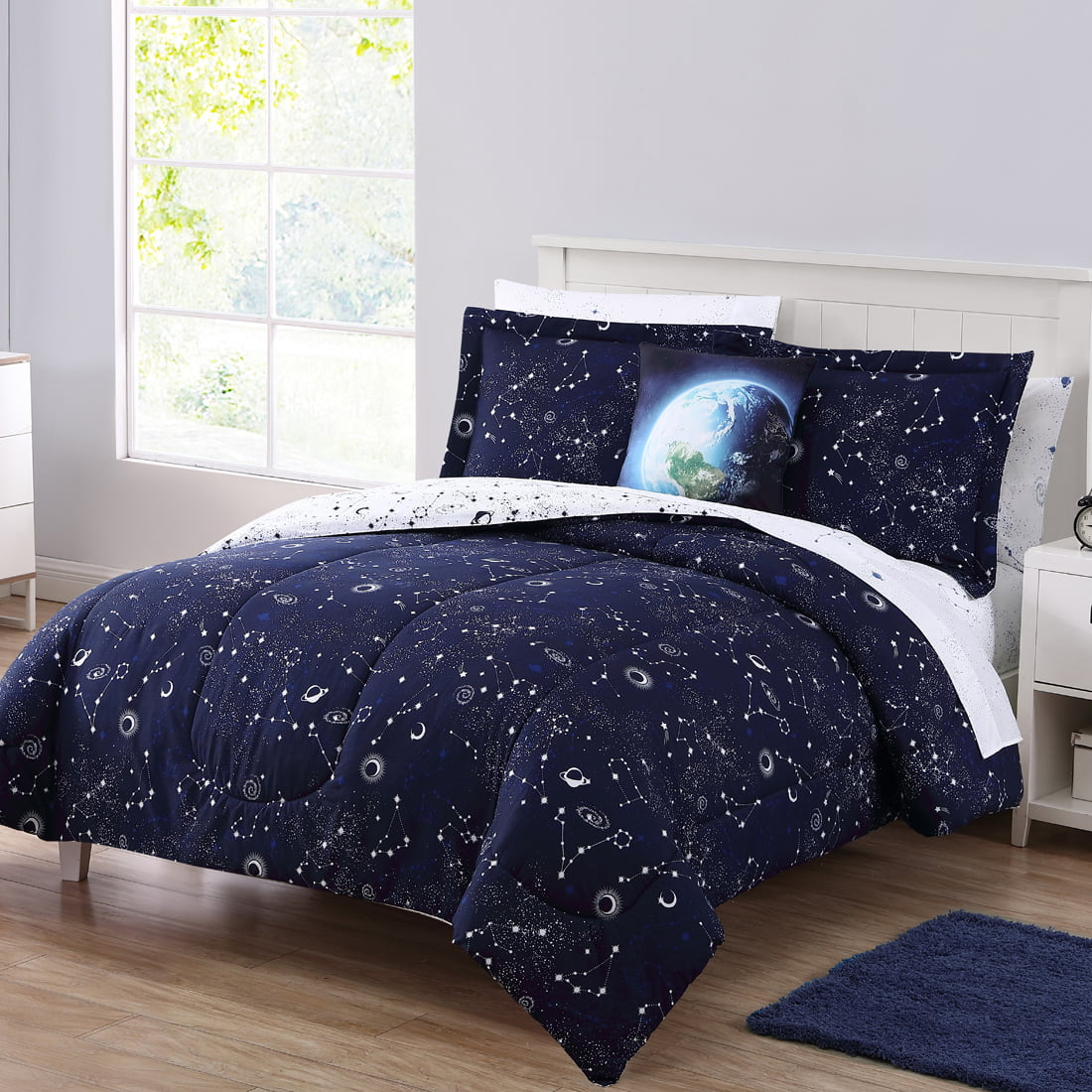 Mainstays The Universe Is Yours Bed in a Bag Bedding Comforter Set ...
