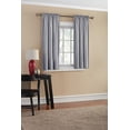 thumbnail image 1 of Mainstays Threaded Print Solid Color Room Darkening Rod Pocket Curtain Panel Pair, Set of 2, Gray, 30 x 54, 1 of 6