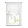 thumbnail image 1 of Mainstays Tie up Balloon Shade Pole Top, Arctic White, Polyester, Recycled Poly, 42"W x 63"L, 1 Piece, Indoor Curtain, Adult, 1 of 5