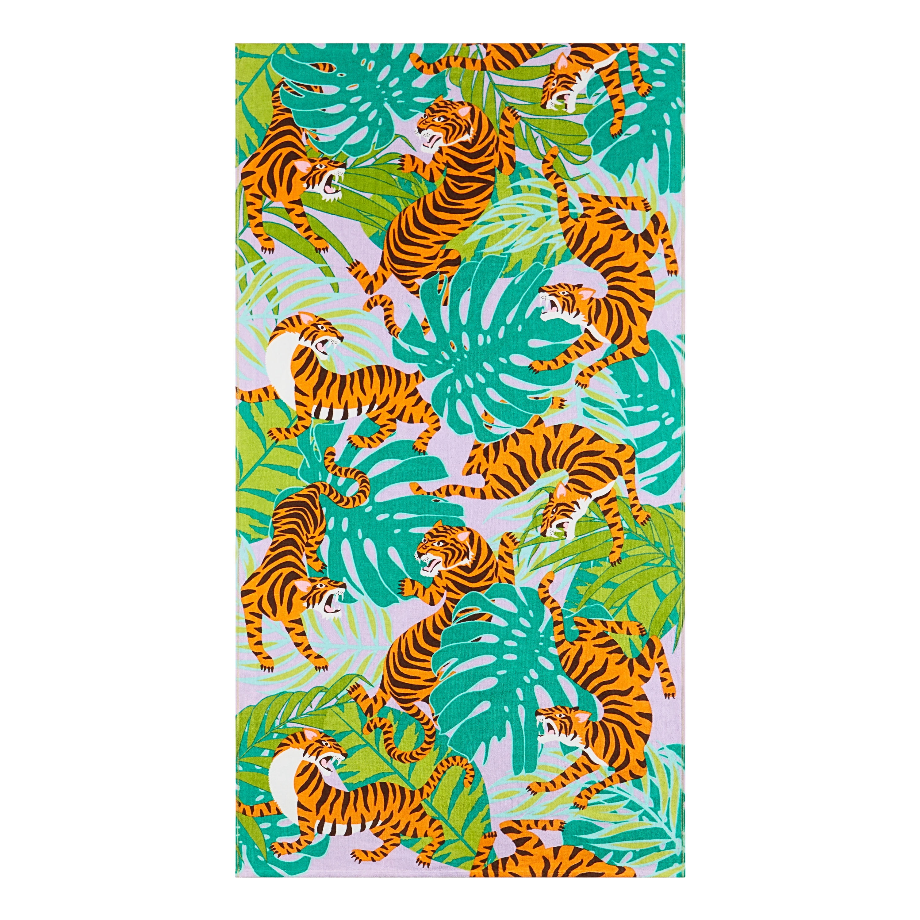 Mainstays Tigers Pattern Beach Towel, 34"x64"