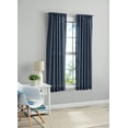 thumbnail image 1 of Mainstays Tille Light Filtering Curtain Panel Pair, Set of 2, Blue, 37"W x 63"L, 1 of 9