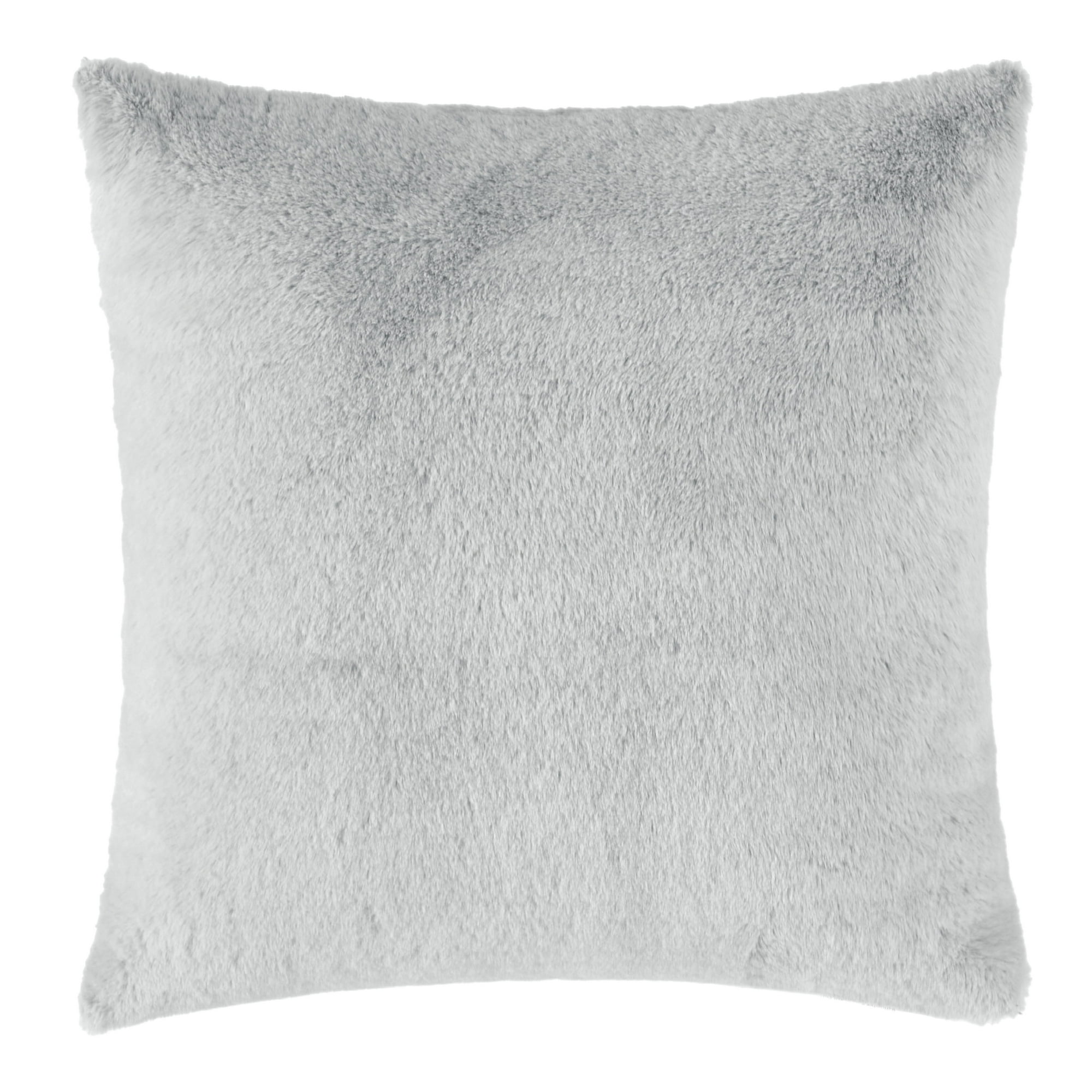 Mainstays Tip Dye Faux Fur Decorative Pillow, Grey, 20" x 20", 1 each