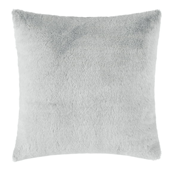 Mainstays Tip Dye Faux Fur Decorative Pillow, Grey, 20" x 20", 1 each