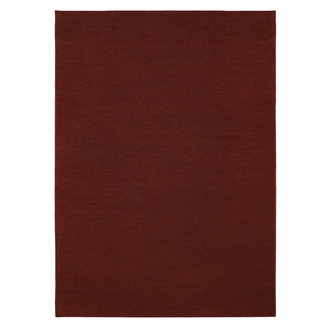 Mainstays Titan Solid Area Rug, Cardinal Red, 17.4