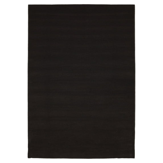 Mainstays Titan Solid Indoor Accent Rug, Black, 17.4" x 30"