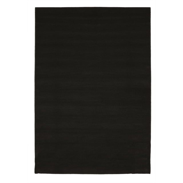 Mainstays Titan Solid Indoor Accent Rug, Black, 17.4" x 30"