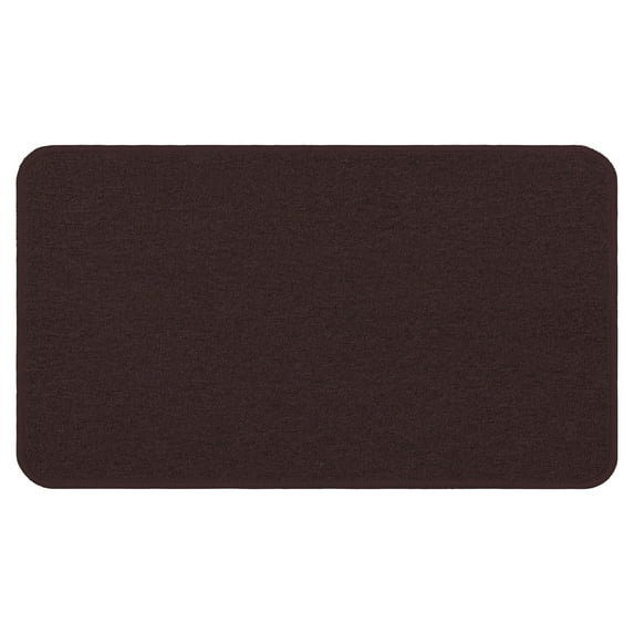 Mainstays Titan Solid Indoor Accent Rug, Chocolate, 17.4" x 30"