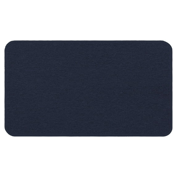 Mainstays Titan Solid Indoor Accent Rug, Navy, 17" x 30"