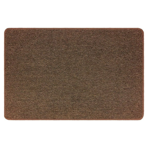 Mainstays Titan Solid Indoor Accent Rug, Pecan, 17" x 30"