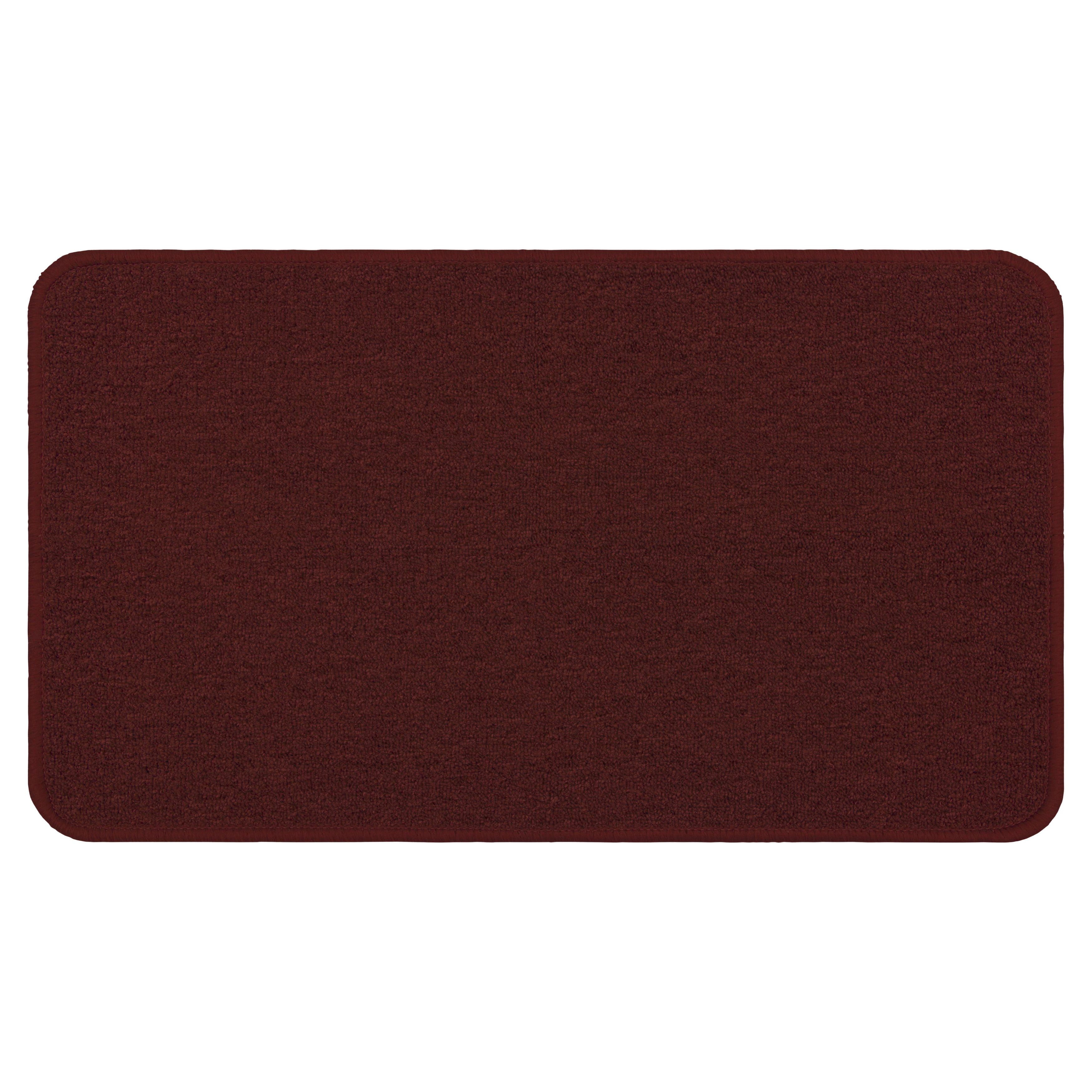 Mainstays Titan Solid Indoor Accent Rug, Red, 17.4" x 30"
