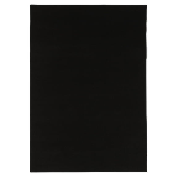 Mainstays Titan Solid Indoor Area Rug, Black, 3'4" x 5'