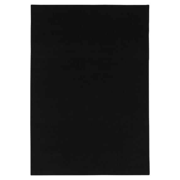 Mainstays Titan Solid Indoor Area Rug, Black, 4'6" x 6'6"