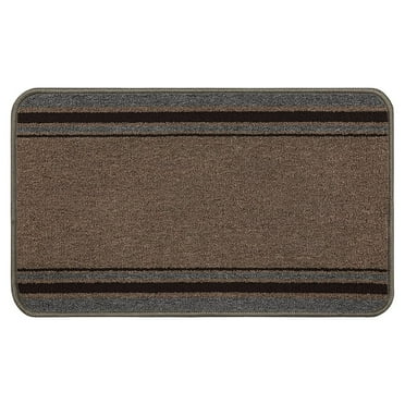 Mainstays Titan Striped Indoor Polypropylene Area Rug, Pecan and Grey, 1'5" x 2'6"'